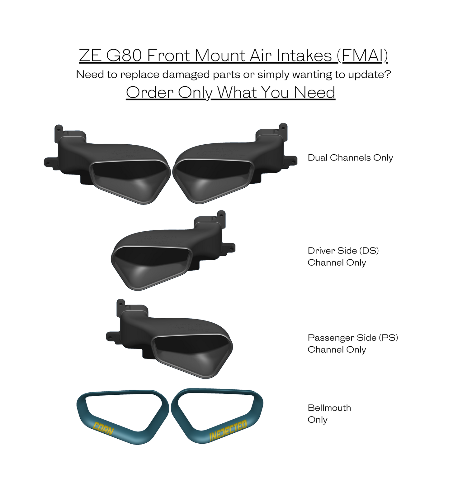 G80 FMAI's / G80 Sport Front Mount Air Intakes 🚗💨 / G80 Snorkels